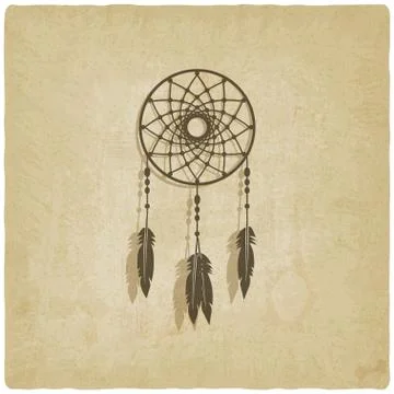 Dreamcatcher old background Stock-Illustration