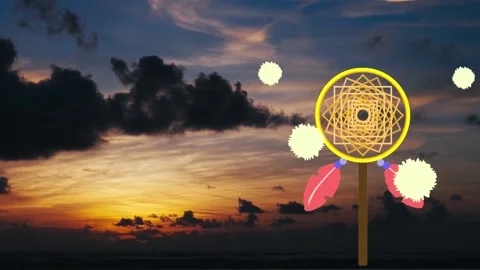Dreamcatcher sunset. Vídeos de archivo 155340170