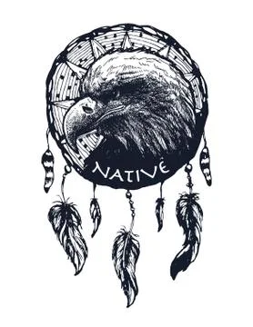 Dreamcatcher, vector illustration Stock Illustration