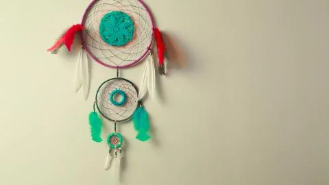 Dreamcatcher on the wall Stock Photos