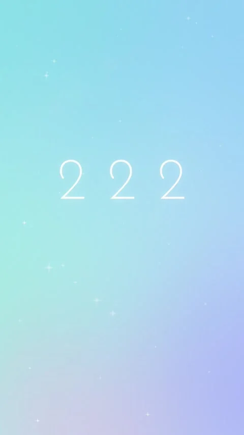 Dreamcore text vertical angelic number 222 aqua dream 스톡 동영상 344772607