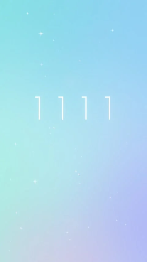 Dreamcore text vertical angelic number 1111 aqua dream Stock Footage 346561491