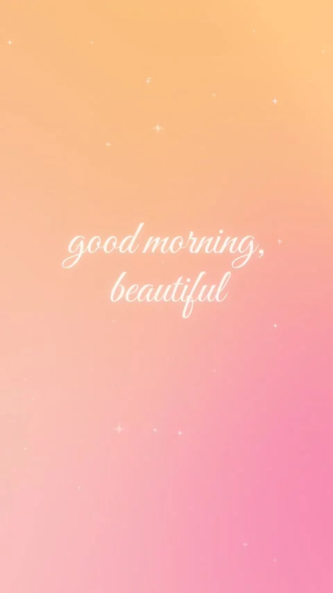 Dreamcore text vertical good morning beautiful peach sunset 스톡 동영상 344772722