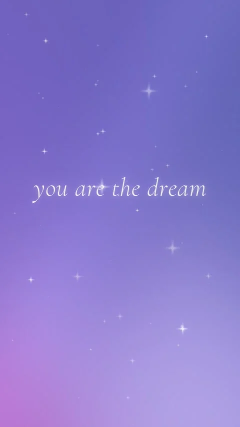 Dreamcore text vertical you are the dream midnight lavender Stock-Footage 345450093