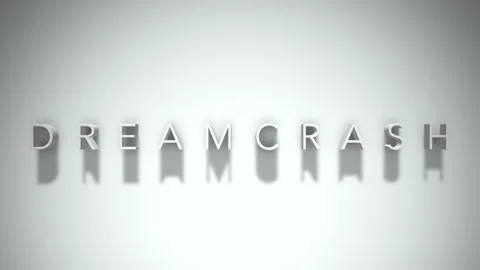 Dreamcrash 3D title animation with shadows on a white background Video stock 297572391