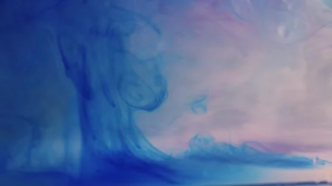Dreamcurrent – Blue and Violet Ink Flow Underwater Stock Footage 319439063