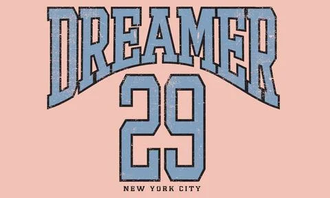 Dreamer print design. Stock Illustration