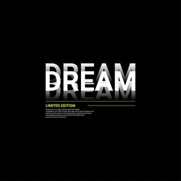 Dreamer writing design, suitable for screen printing t-shirts, clothes Stock Illustration