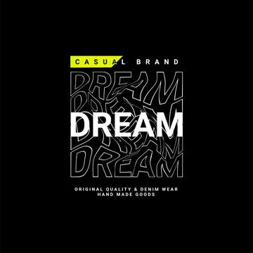 Dreamer writing design, suitable for screen printing t-shirts, clothes, jacke Stock Illustration