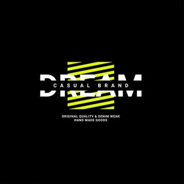 Dreamer writing design, suitable for screen printing t-shirts, clothes, jacke Stock Illustration
