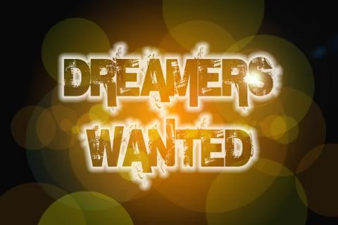 Dreamers wanted concept Stock Illustration