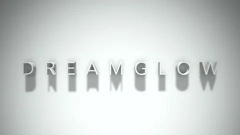 Dreamglow 3D title animation with shadows on a white background Stock Footage 297572397