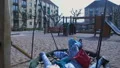 Dreaming adult woman swinging in hanging seat, relaxing on vacation, memories HD Footage