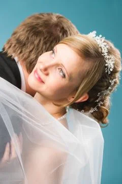 Dreaming bride Stockfoto's