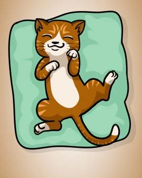 Dreaming cat 스톡 일러스트