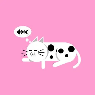 Dreaming cat Stock Illustration