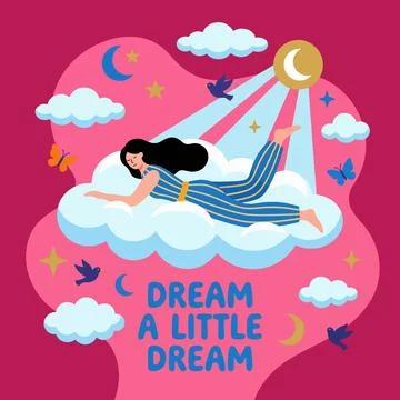 Dreaming on a Cloud Stock Illustration