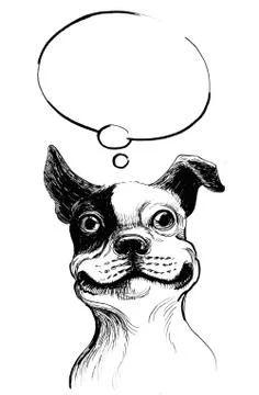 Dreaming dog Illustrazione stock