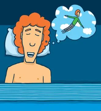 Dreaming of flying Stock Illustration