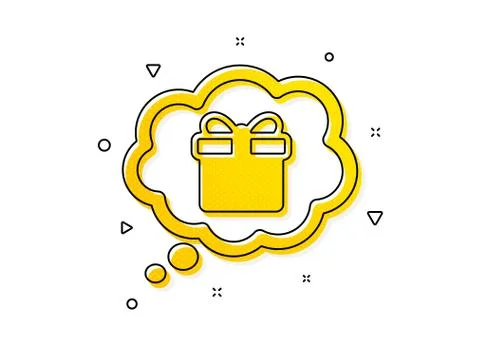 Dreaming of Gift icon. Present box sign. Vector Stock Illustration