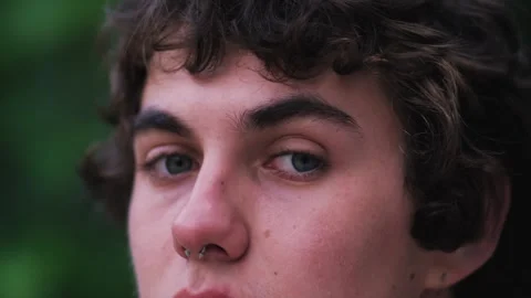 Dreaming handsome young man agent worker deep in thoughts look away turn head at Stock Footage 243842528