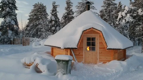Dreaming lapland from the air Video stock 124809816