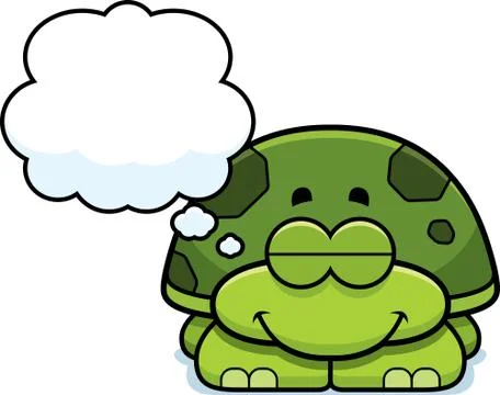 Dreaming little turtle Stock Illustration