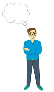 Dreaming man Stock Illustration
