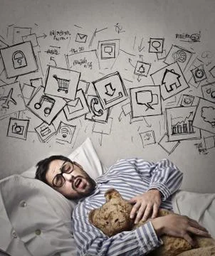 Dreaming man Stock Photos