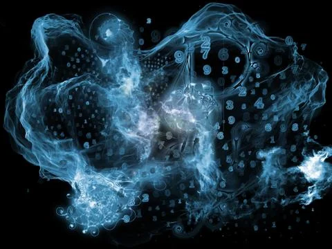 Dreaming of Math Visualization Stock Illustration