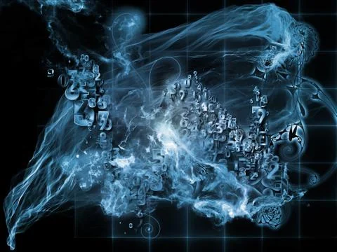 Dreaming of Math Visualization Stock Illustration