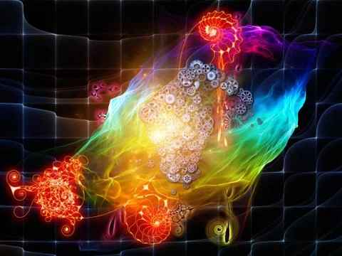 Dreaming of Math Visualization Illustrazione stock
