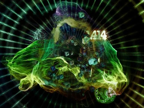 Dreaming of Math Visualization Stockillustratie