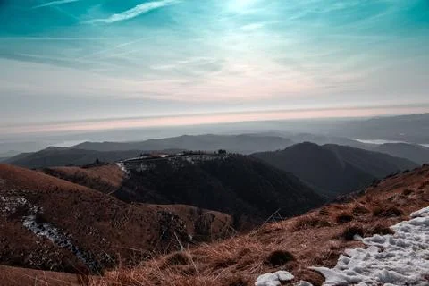 Dreaming over the mountains. Stock Photos