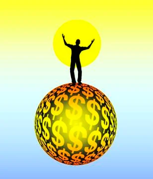 Dreaming of Riches Stock Illustration