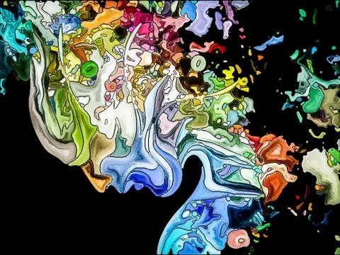 Dreaming of Self Fragmentation Stock Illustration