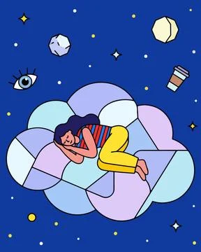Dreaming in Space Stock-Illustration