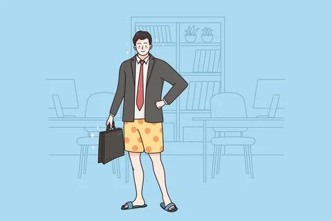 Dreaming of vacation concept イラスト素材