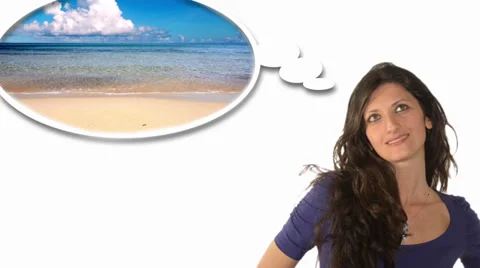 Dreaming of a vacation Video stock 28911617
