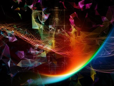 Dreaming of Virtual World Stock Illustration