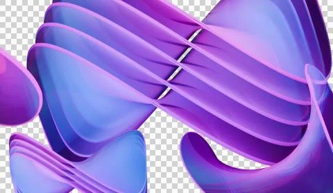 Dreamlike 3d render of abstract iridescent glass background made with 3d so.. Stock Illustration