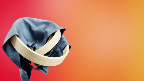 Dreamlike Motion Satisfying 3D Animation Loop red and orange gradient background Stock Footage 274705735