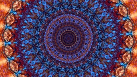 Dreamlike Original Slow Motion Mandala footage (1722) Stock Footage 128948022