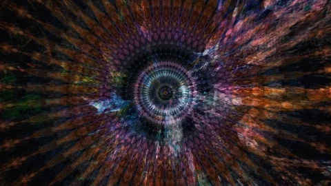 Dreamlike Original Slow Motion Mandala footage (1972) Stock Footage 129238518