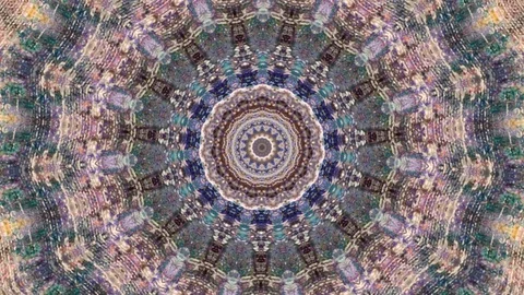 Dreamlike Original Slow Motion Mandala footage (2055) Stock Footage 129372260