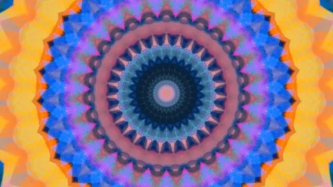 Dreamlike Original Slow Motion Mandala footage (2422) Stock Footage 129798737