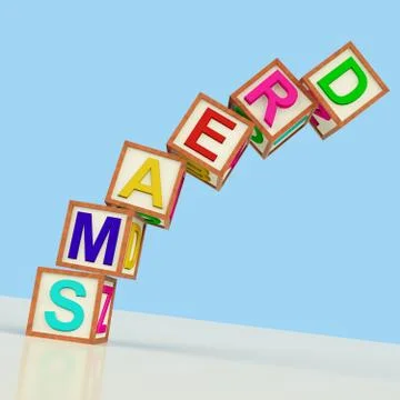 Dreams blocks showing optimism future and ambition Stock Illustration