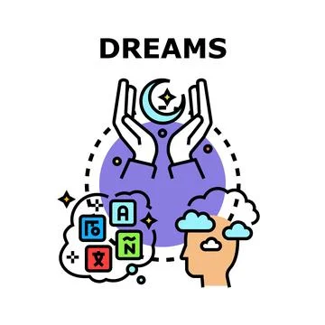 Dreams concept generating ideas and future vision Stock Illustration
