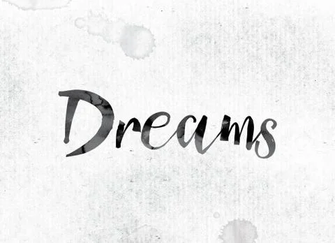 Dreams Concept Painted in Ink Stock Illustration