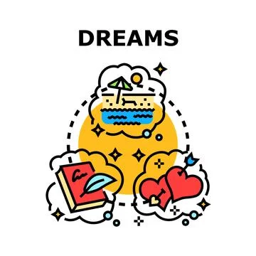 Dreams concept visualizing future aspirations and desires Stock Illustration